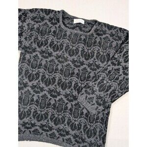 Vintage Pringle of Scotland Sweater Mens L Wool Pineapple Floral All Over Golf